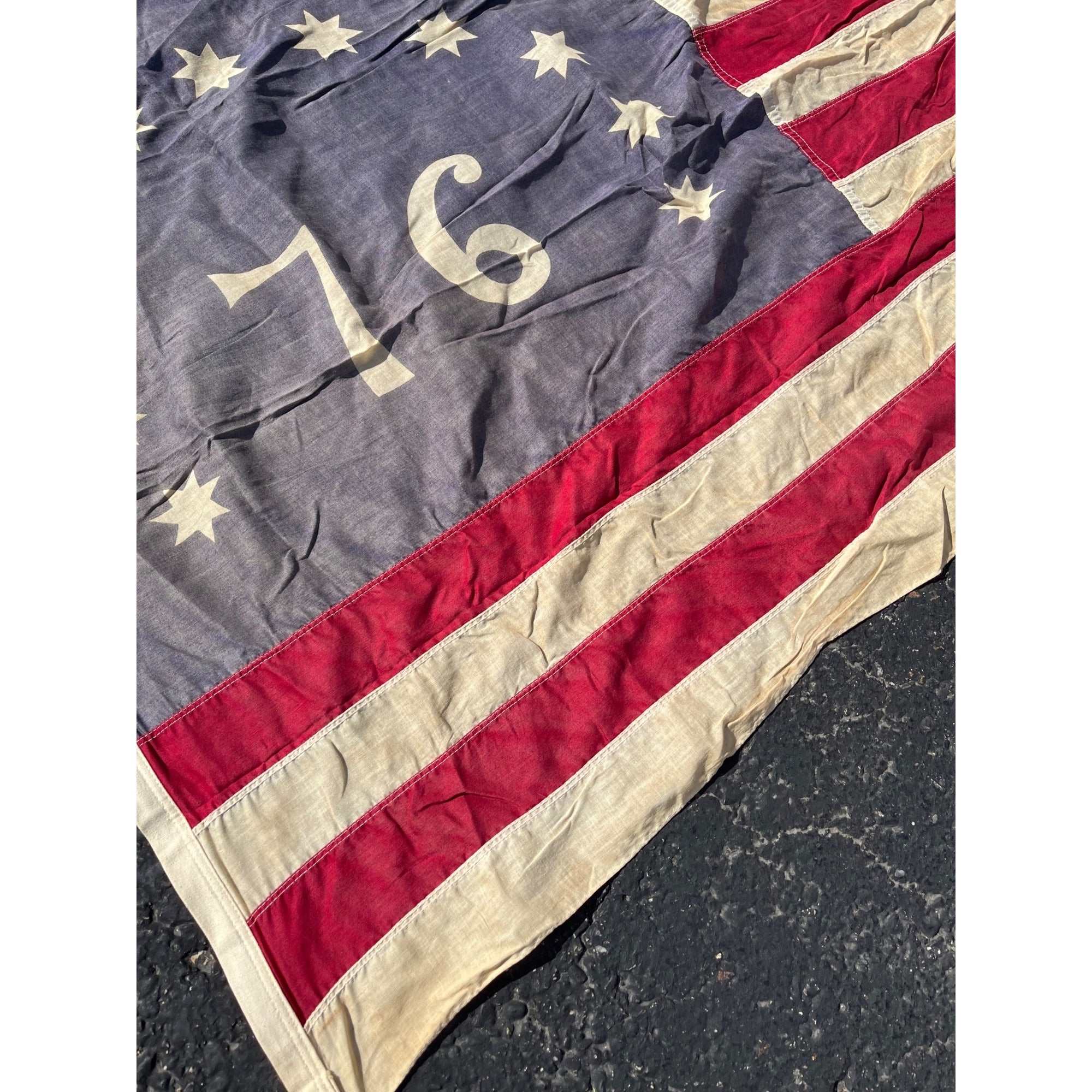 Vintage c1950s Bennington 1776 United States, American Flag 33” x 56” Patriotic