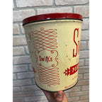 Vtg Swifts Pork Livers 10 lb Tin Can Advertising Graphics Farm Kitchen Decor