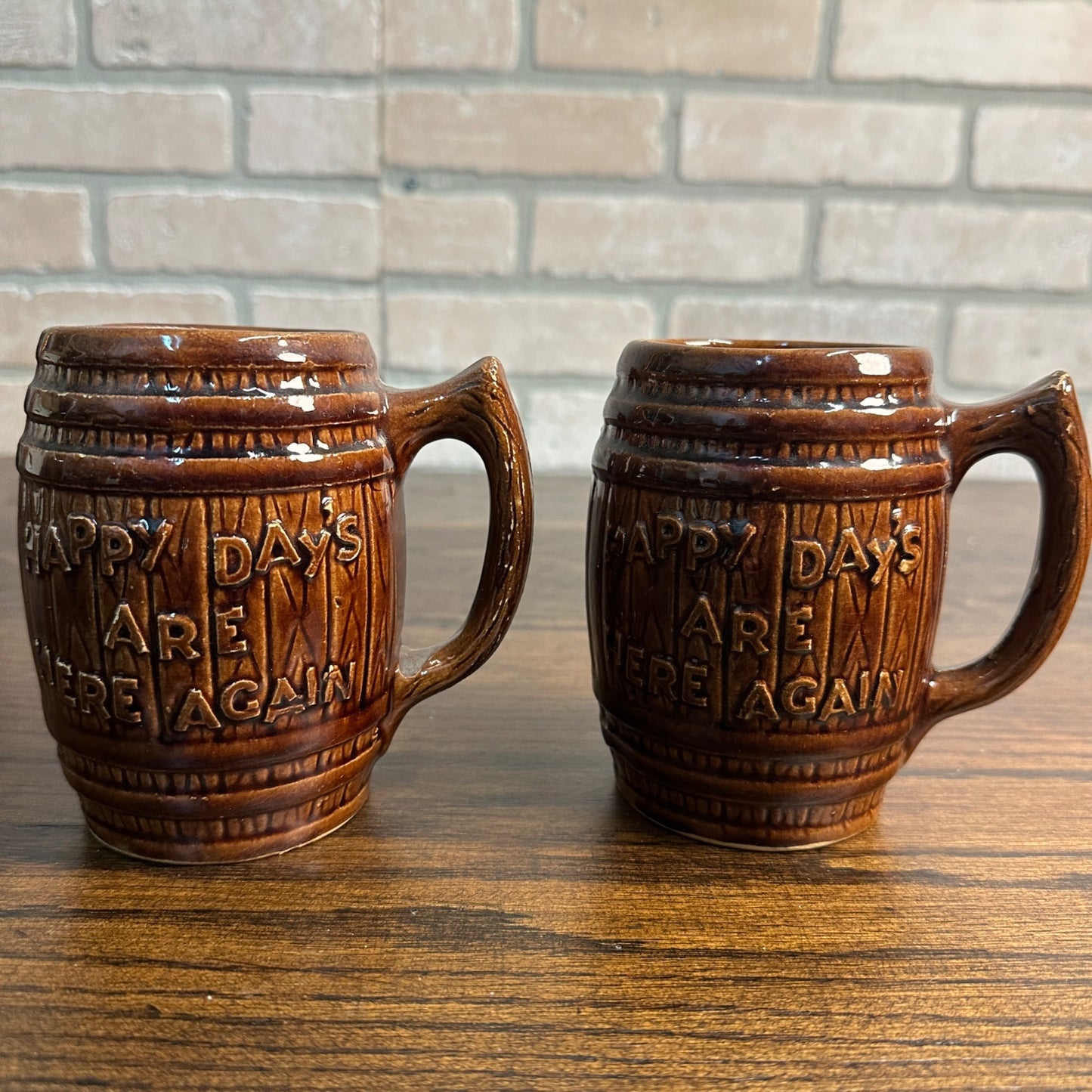 Scarce Happy Days Here Again Prohibition FDR Roosevelt Mug Set Hull Beer Tavern