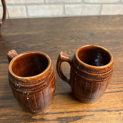 Scarce Happy Days Here Again Prohibition FDR Roosevelt Mug Set Hull Beer Tavern