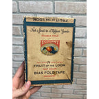 Vintage 1920s Fruit of the Loom Bias Fold Tape EMPTY Store Display Box