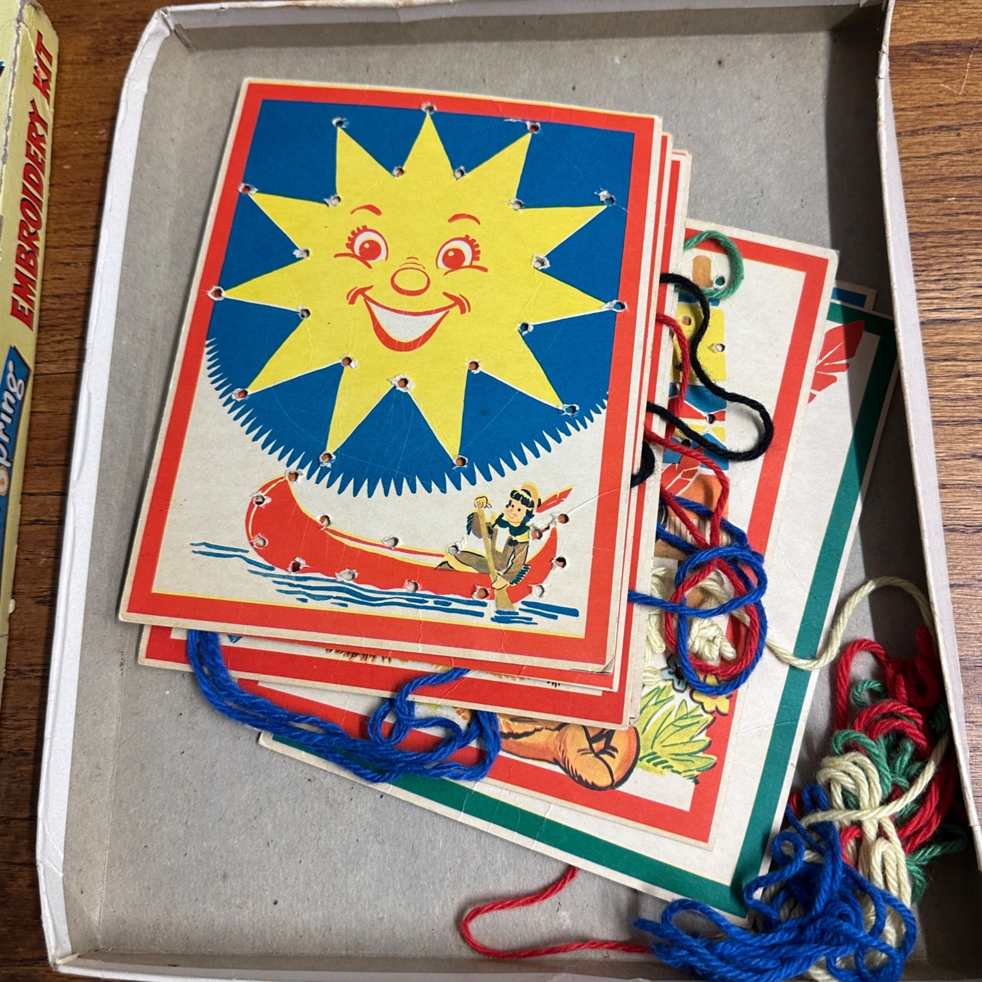 HOWDY DOODY 1950's SUMMERFALL WINTERSPRING EMBROIDERY KIT IN THE BOX VINTAGE