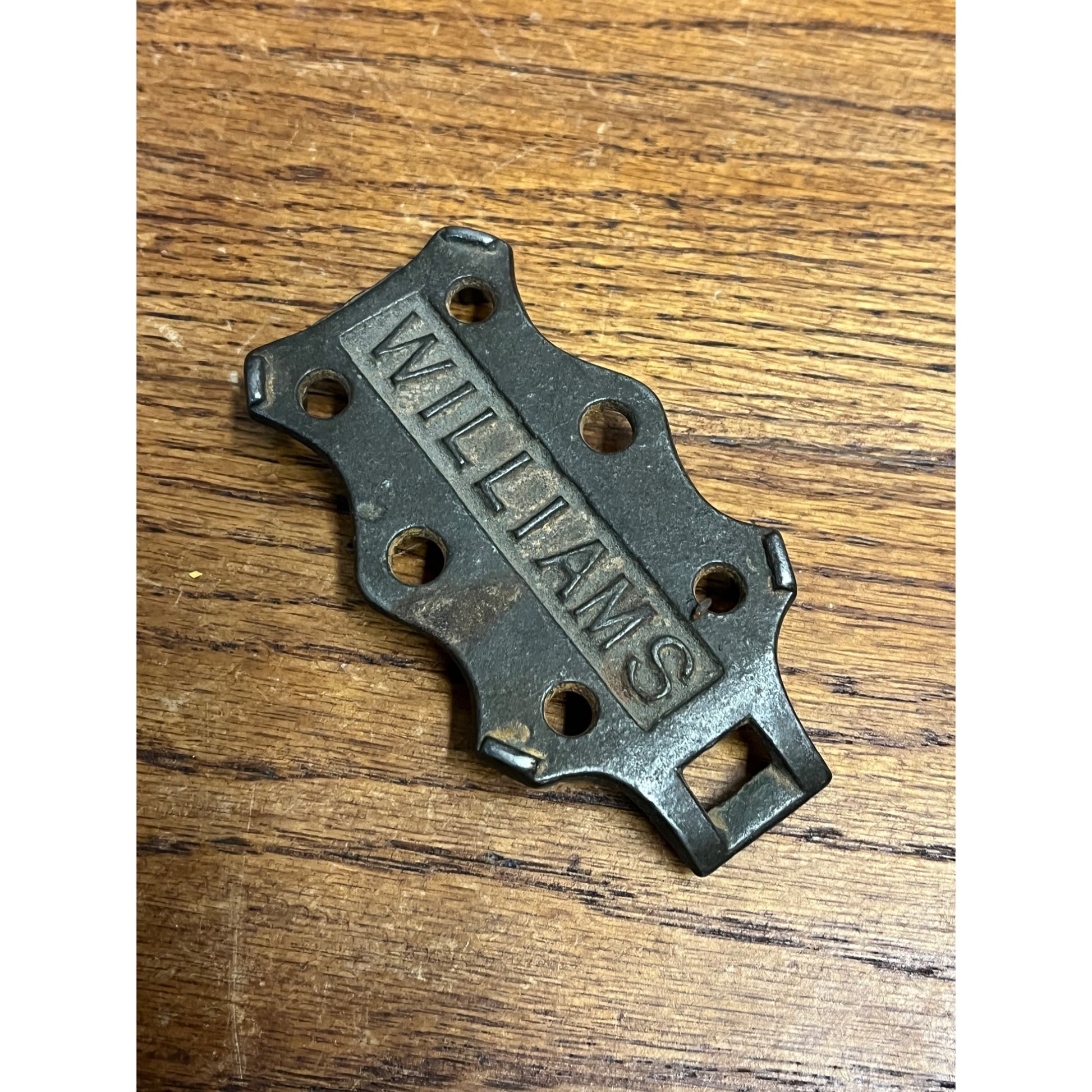 Antique 1800s Williams Cast Iron Trivet for Sad Iron 3.5 in Advertising