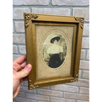 Antique Victorian Ornate Gold Wooden Picture Photo Frame 7.25" x 9.25"