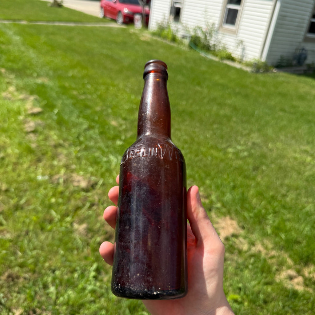 Vintage 12oz Berlin Brewing Co. Beer Bottle. Berlin, Wis. Embossed