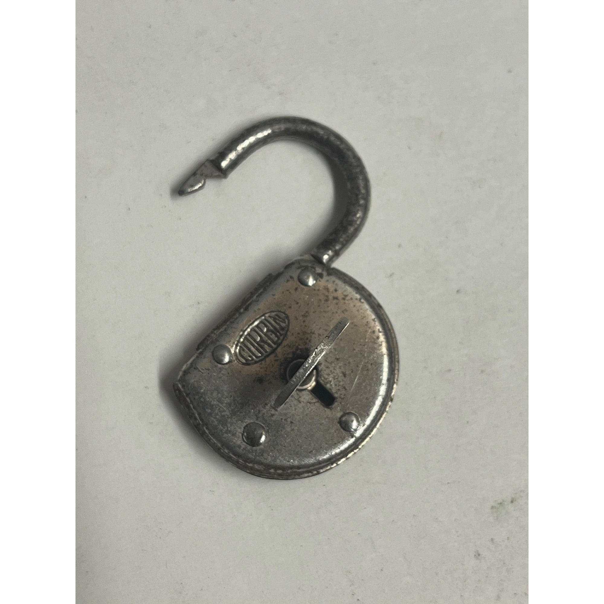 Vintage Corbin Miniature Padlock & Key Storage Trinket Box or Diary Lock