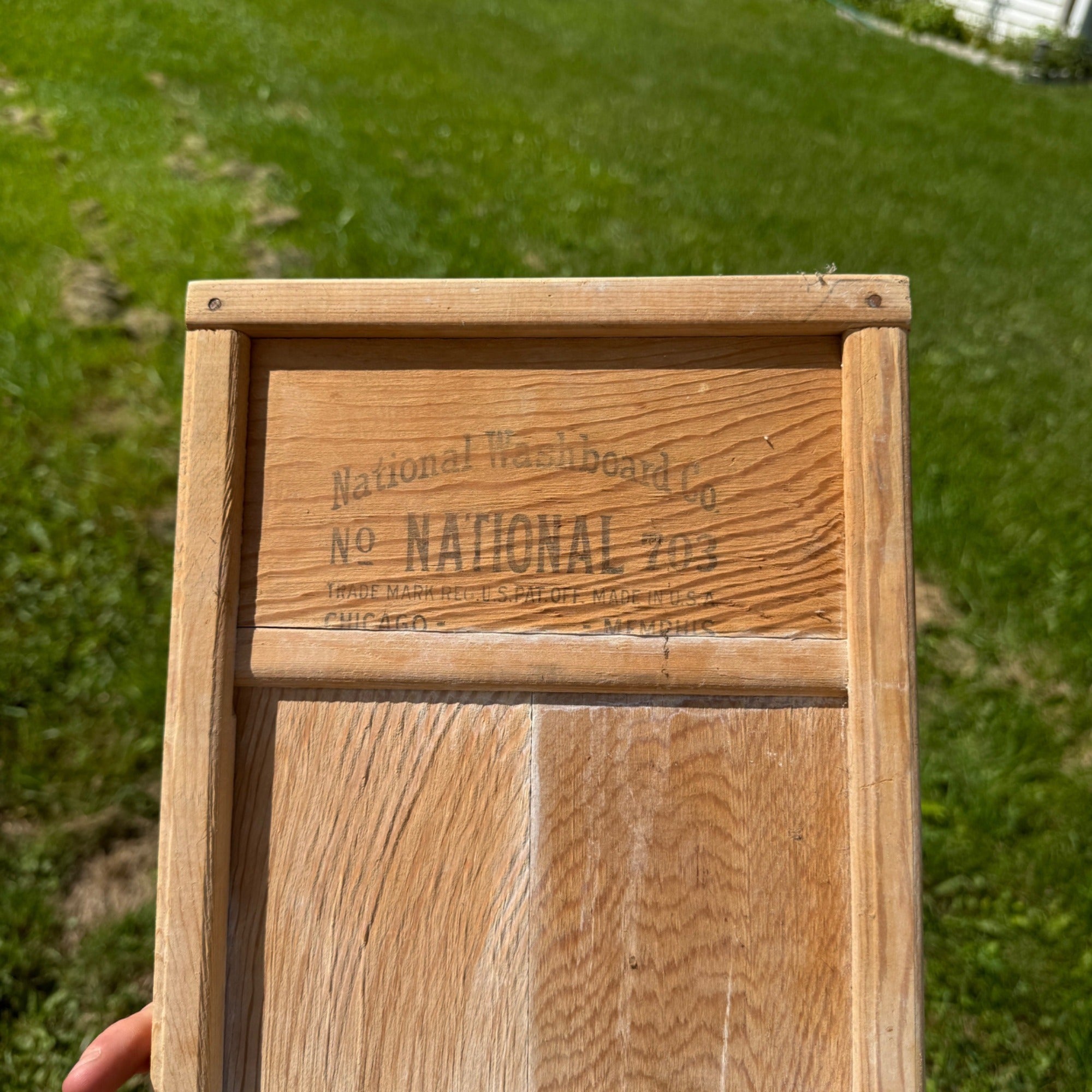 Vintage Zing King No. 703 Lingerie Washboard By National Washboard Co. Wood Laundry Tool