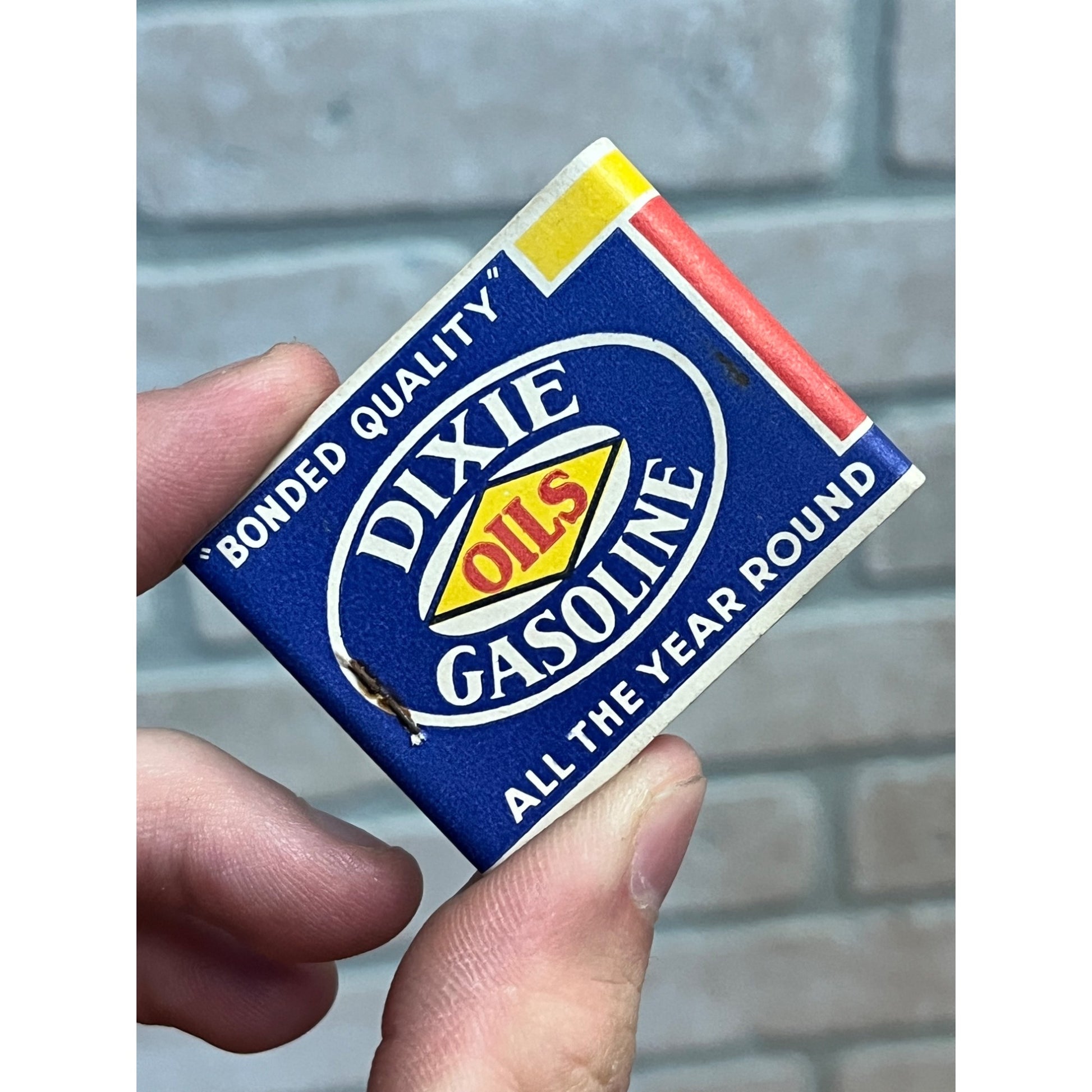 Vintage Dixie Gas Service Station Lomira Oil Wis Advertising Full Matchbook