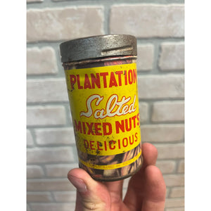 Vintage Plantation Salted Mixed Nuts Tin Spring Snake Novelty Gag Gift Joke