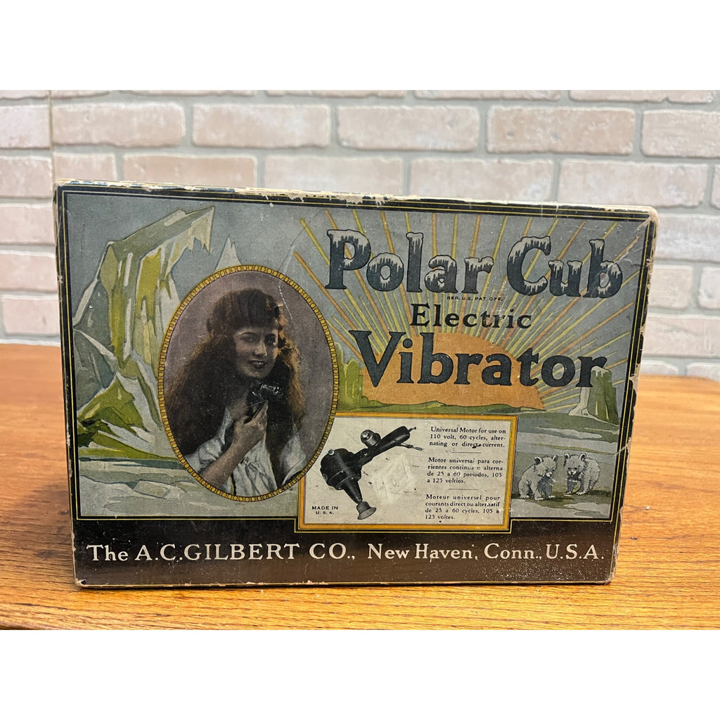 Vintage A.C. Gilbert 1920s Polar Cub Massager Electric - Box Graphics!