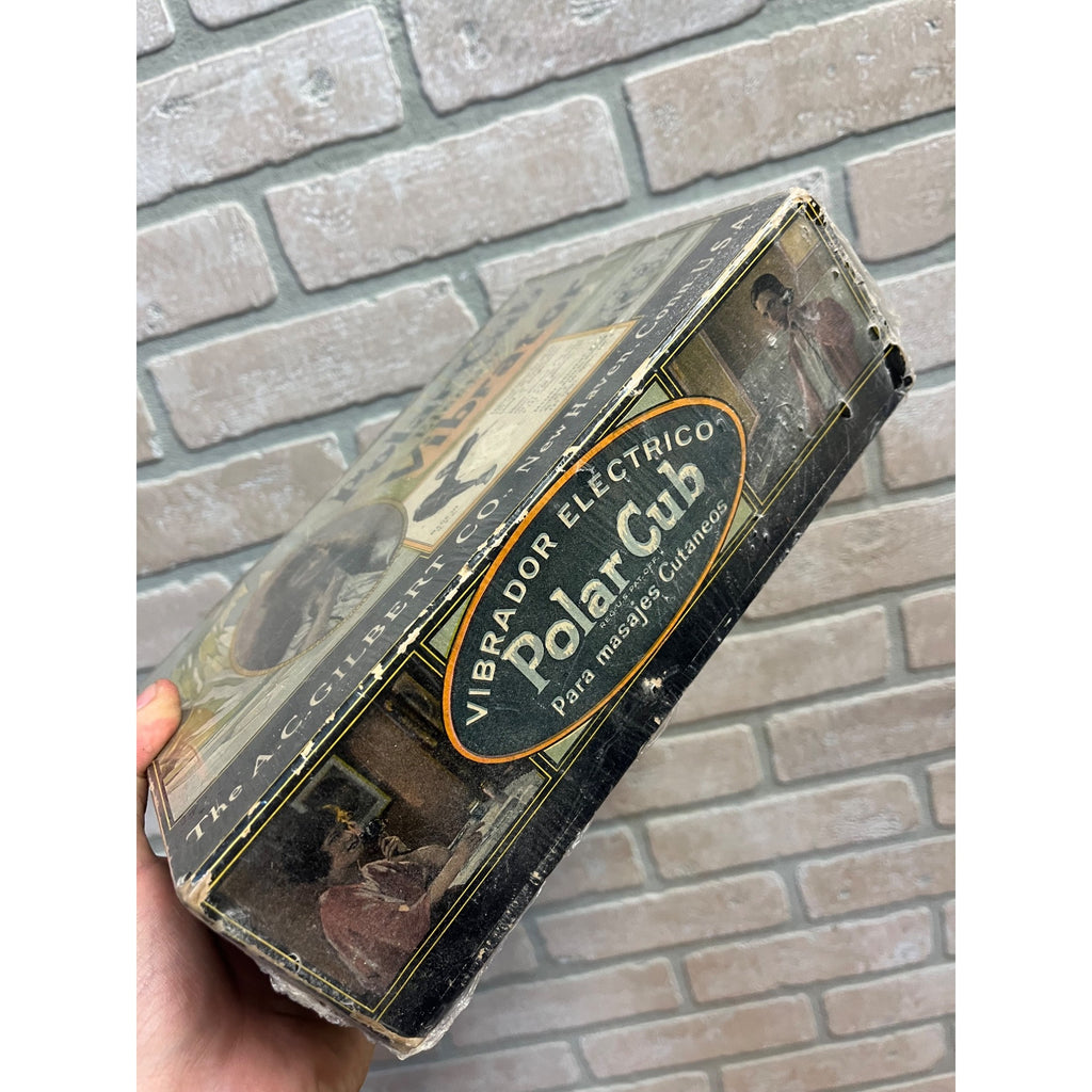 Vintage A.C. Gilbert 1920s Polar Cub Massager Electric - Box Graphics!