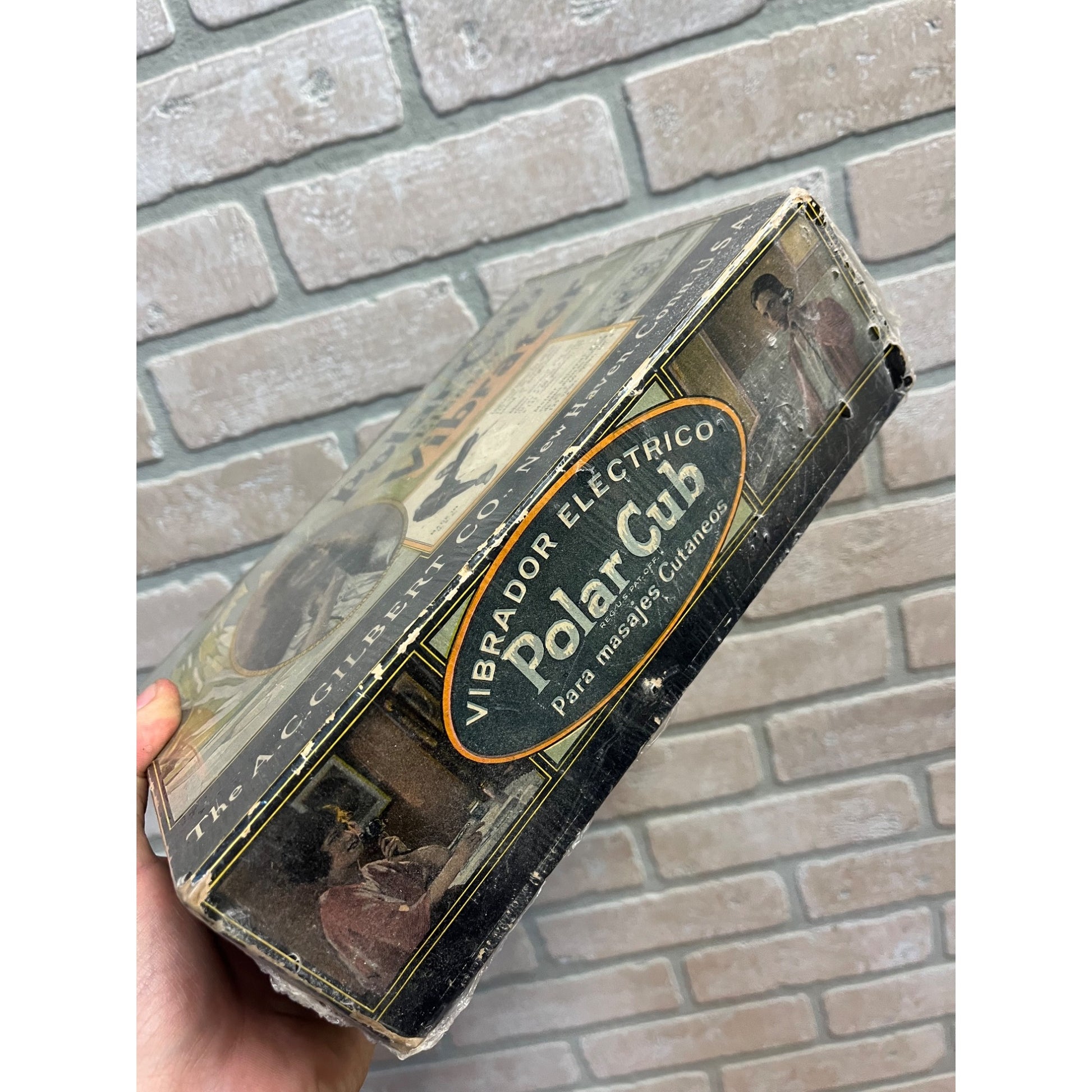 Vintage A.C. Gilbert 1920s Polar Cub Massager Electric - Box Graphics!