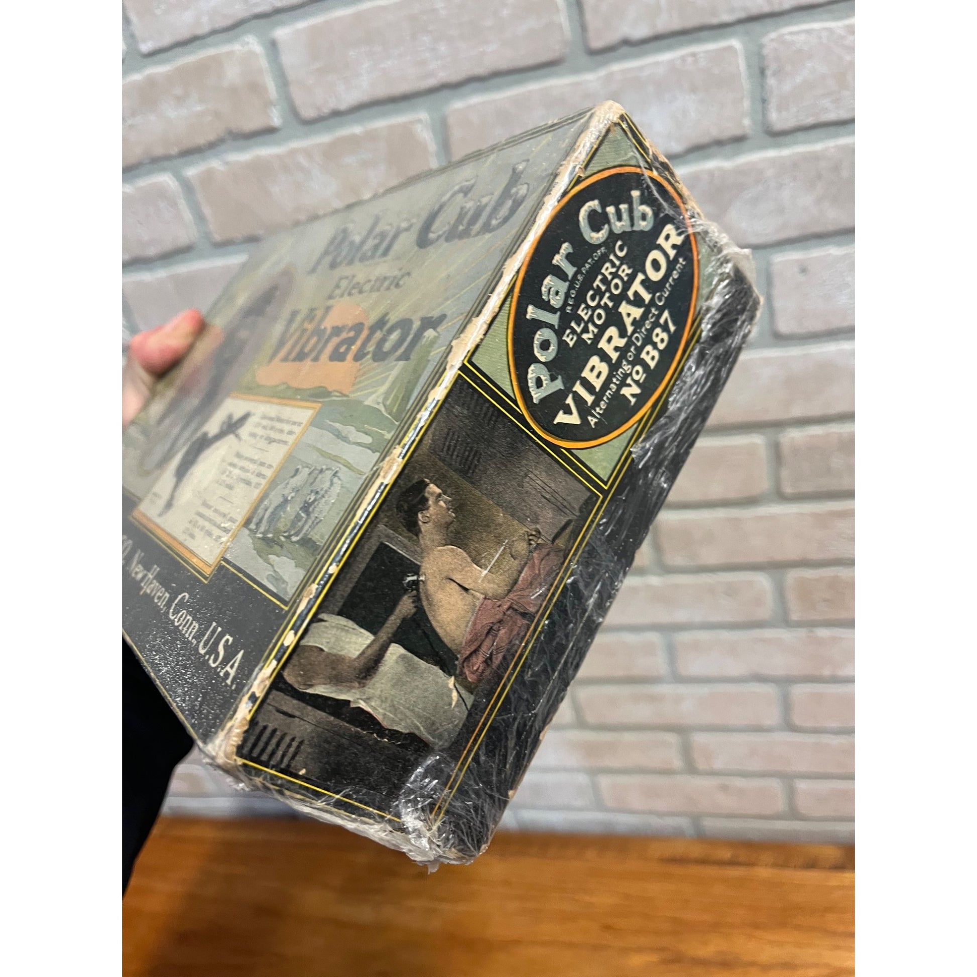 Vintage A.C. Gilbert 1920s Polar Cub Massager Electric - Box Graphics!