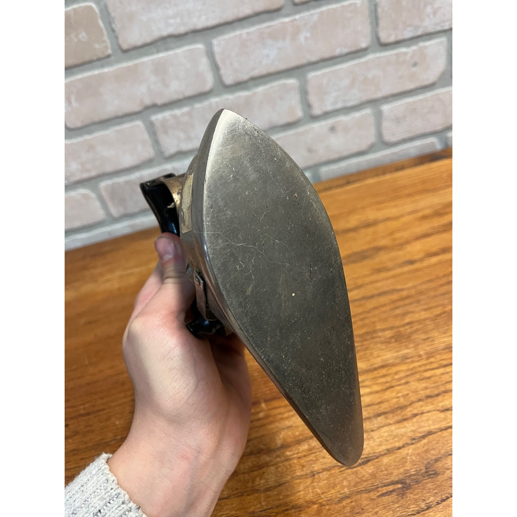 Antique Vintage Asbestos Sad Iron Patent May 22nd 1900 Unique w/ Wood Handle