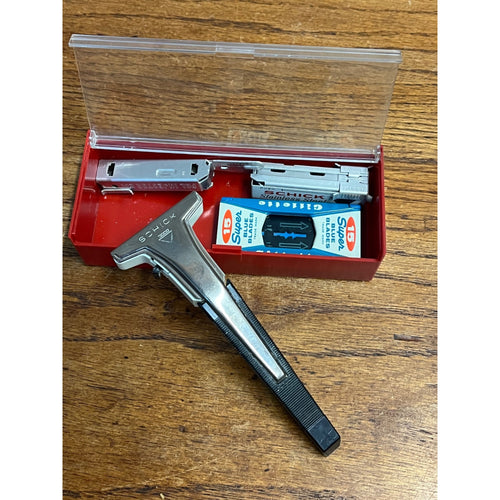 Vintage 1960s Schick Band Safety Razor Used w/ Razor Blades