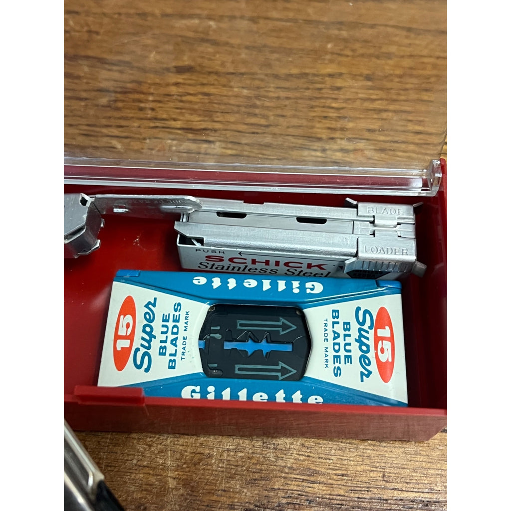 Vintage 1960s Schick Band Safety Razor Used w/ Razor Blades