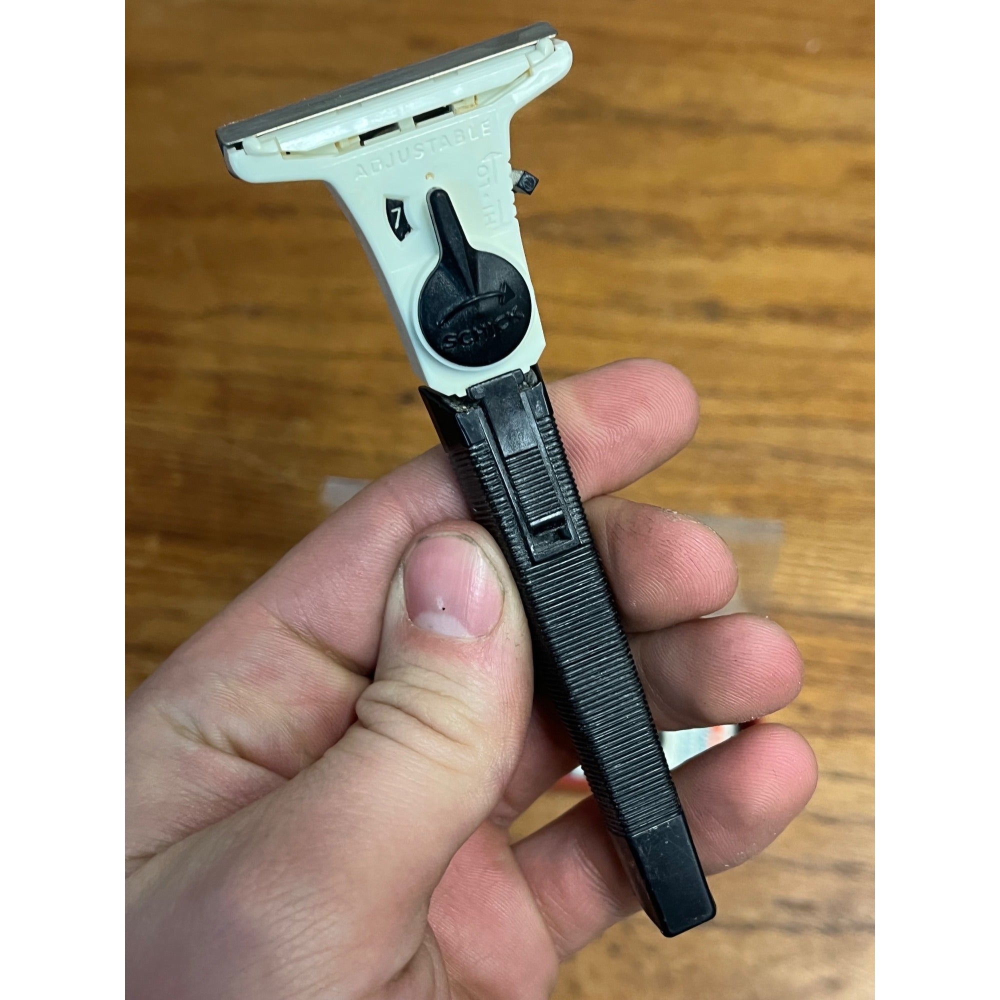 Vintage 1960s Schick Band Safety Razor Used w/ Razor Blades