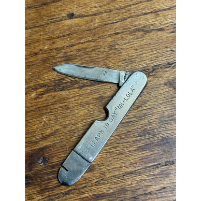 Vintage Mi Lola Cigar Co Milwaukee Pocket Cigar Cutter Pocket Knife Advertising