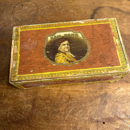 SAM PARR RARE CIGAR BOX CLUB HOUSE WOOD CB HENSCHEL MILWAUKEE10 CENT STRAIGHT