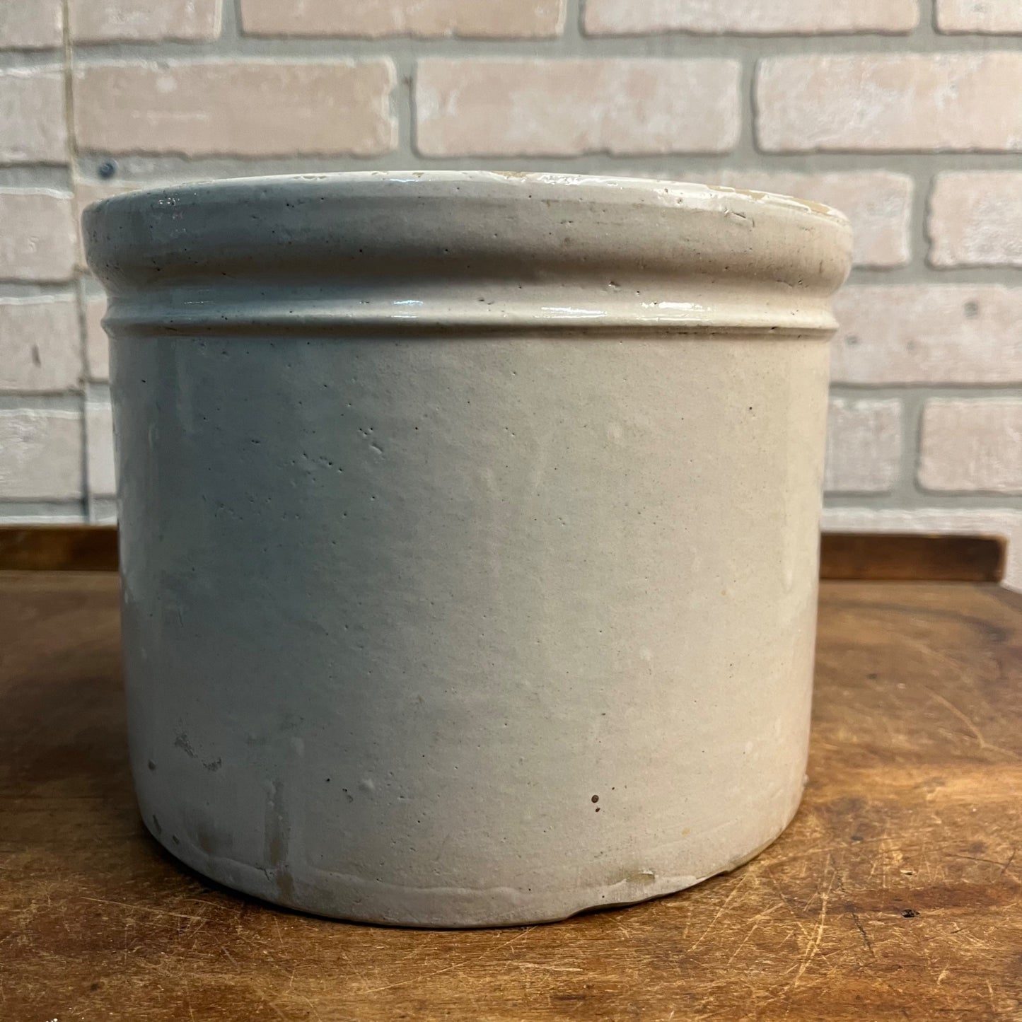 Large Red Wing Signed 9" Butter Crock Stoneware Bottom Signed Gallon?