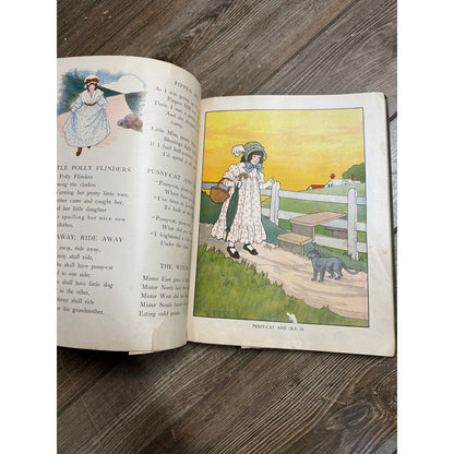 Antique 1930 "The Real Mother Goose" Children's Rhyme Book Illustrated McNally