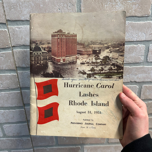 VINTAGE HURRICANE CAROL LASHES RHODE ISLAND AUGUST 31 1954 BOOK SOFTCOVER