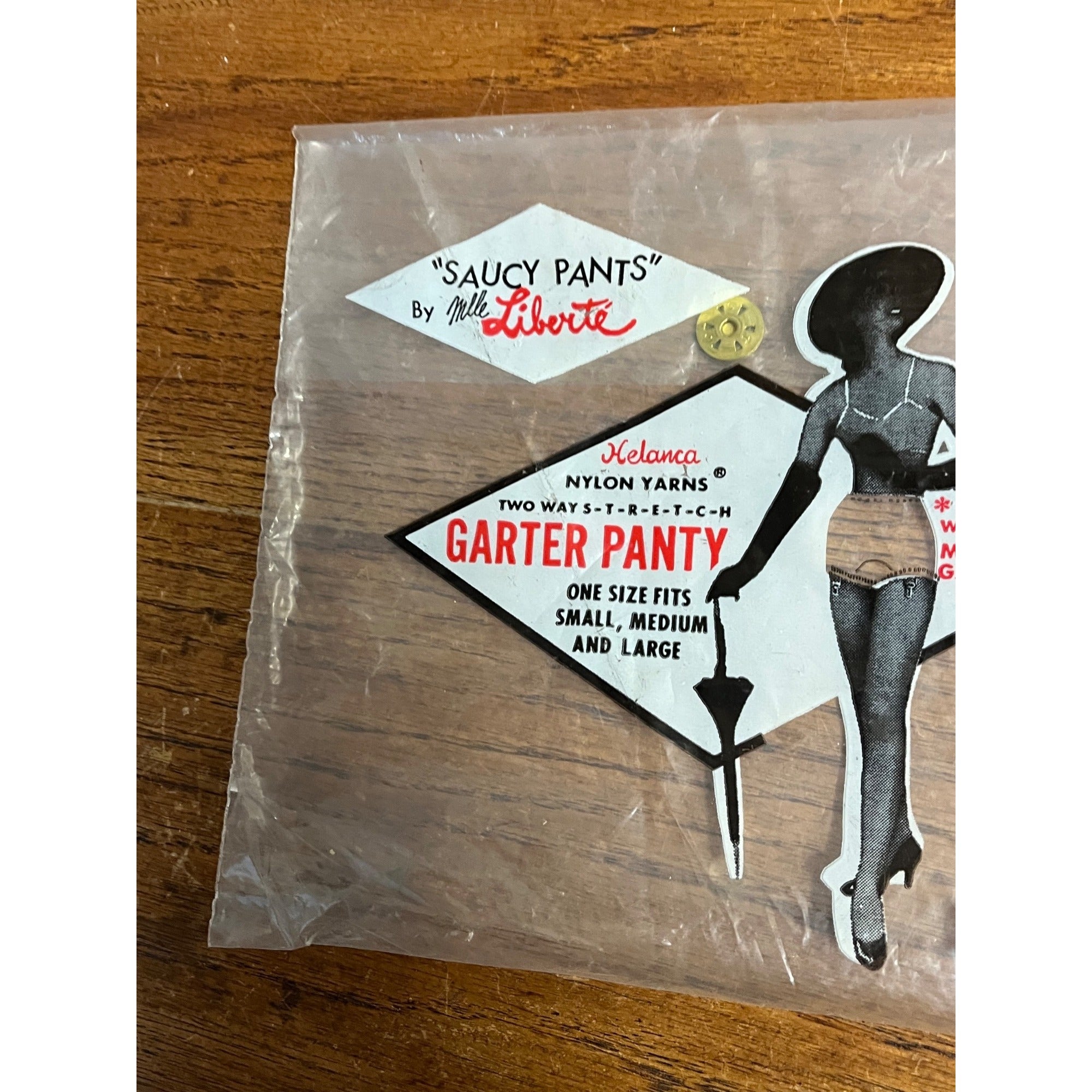 Vintage 1970s Women's Panty Garter Saucy Pants Liberte Store Package Only