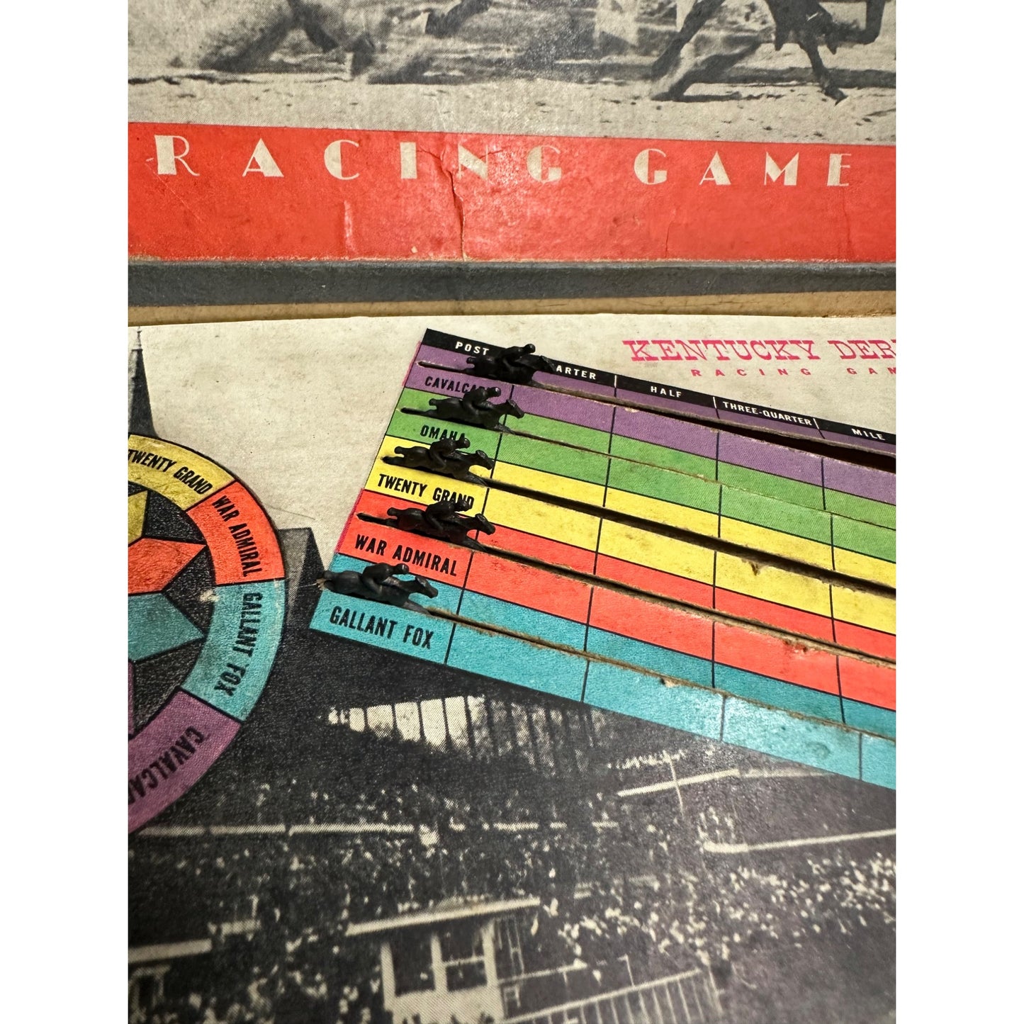 VINTAGE 1938 KENTUCKY DERBY RACING GAME REX MANUFACTURING CO - COMPLETE