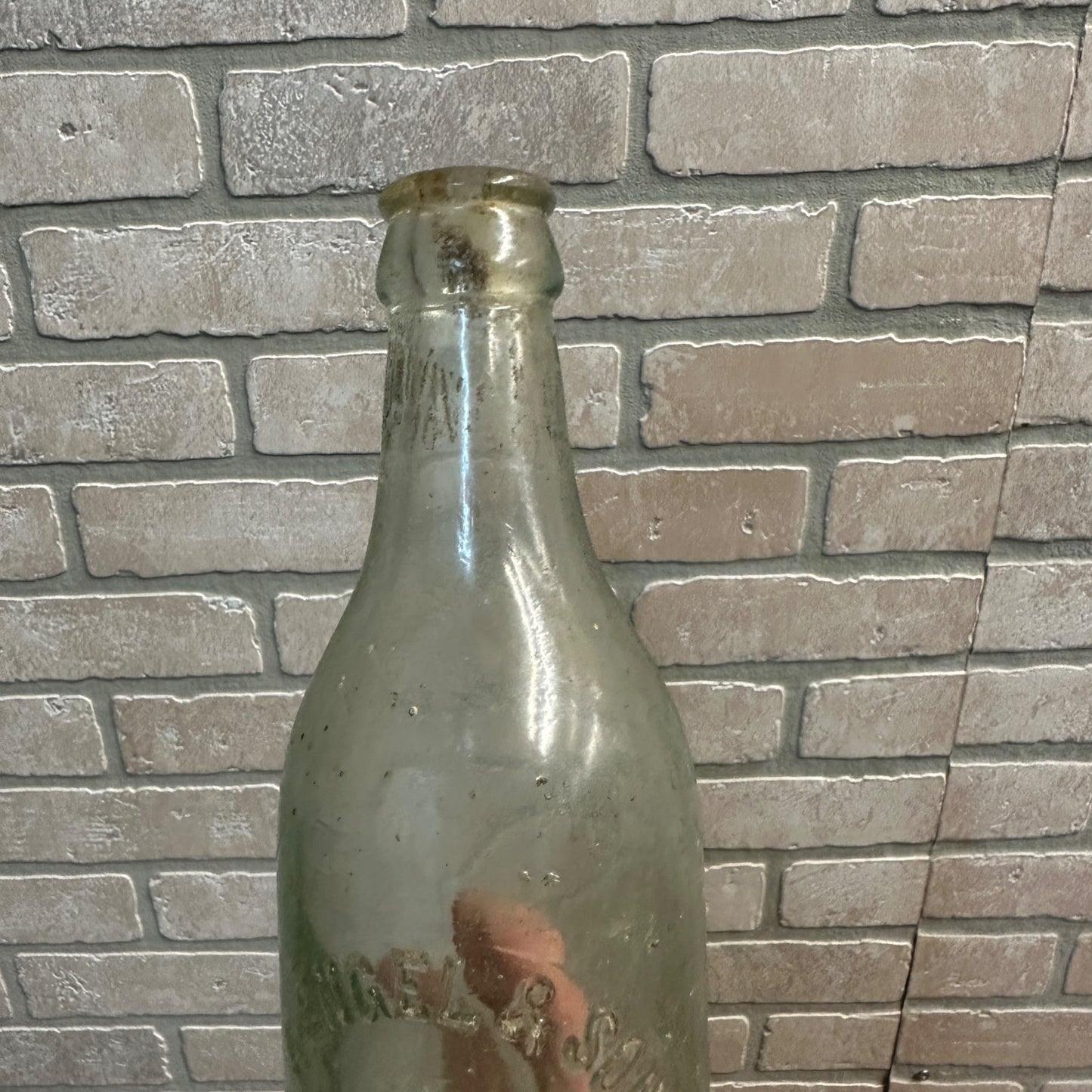 ANTIQUE EARLY 1900S A. ENGEL & SON - FOND DU LAC WIS CROWN TOP SODA BOTTLE WI