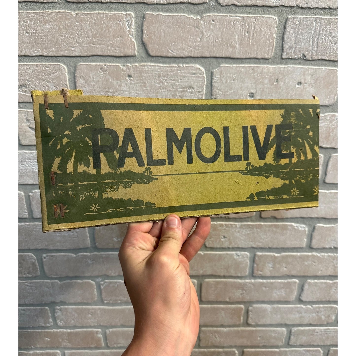 Vintage 1900s Palmolive Soap Advertising Sign General Store