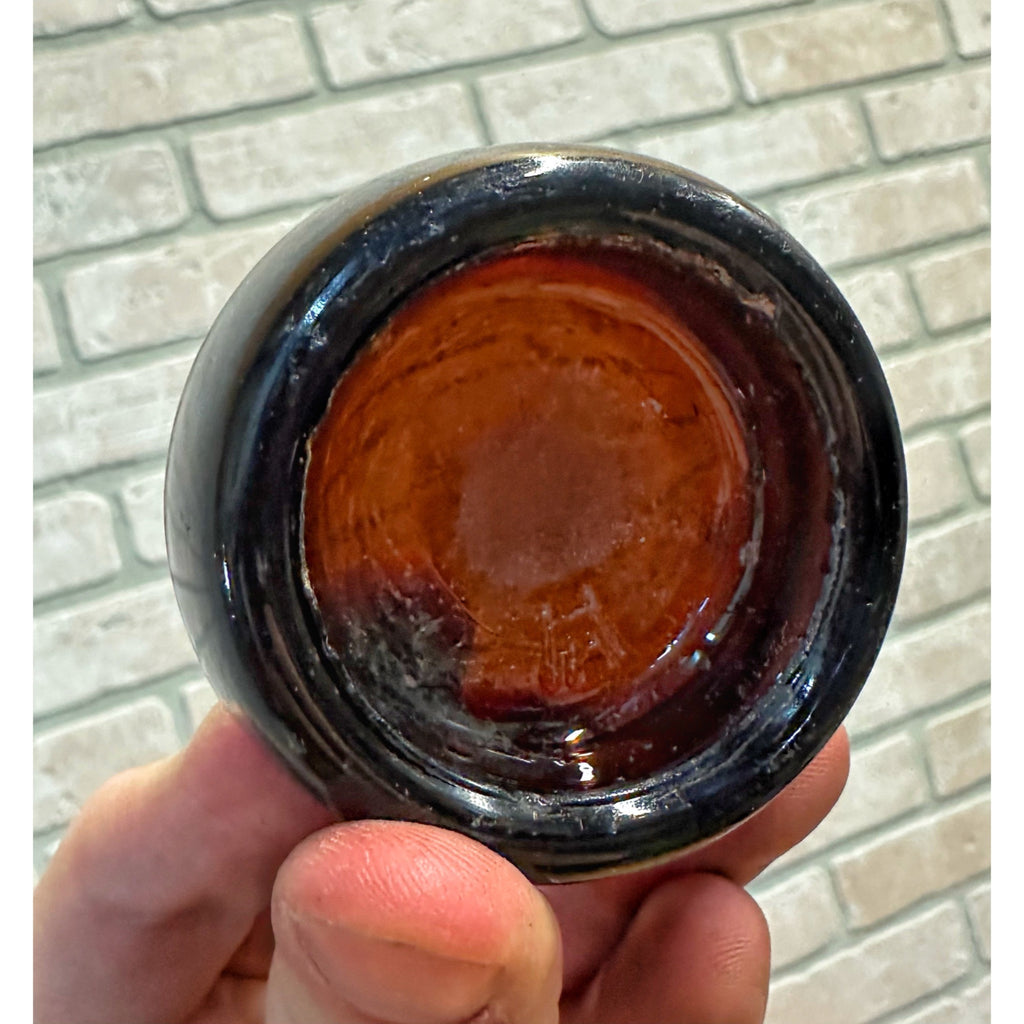 Vintage Anchor Hocking Amber Brown Glass Furniture Coasters - Set of 4