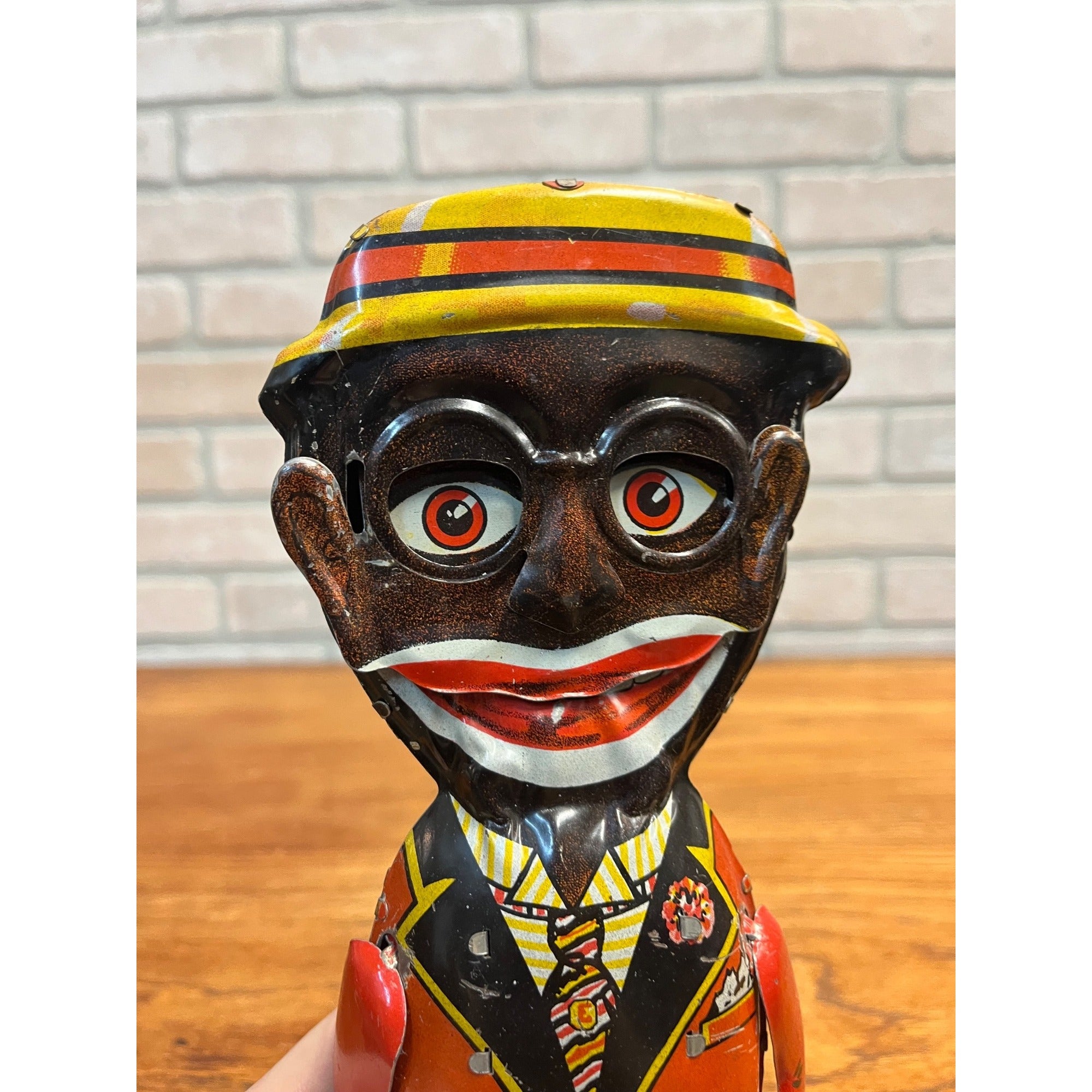 RARE Vintage Louis Marx & Co. Mammy's Boy Tin Litho Windup Walker Toy