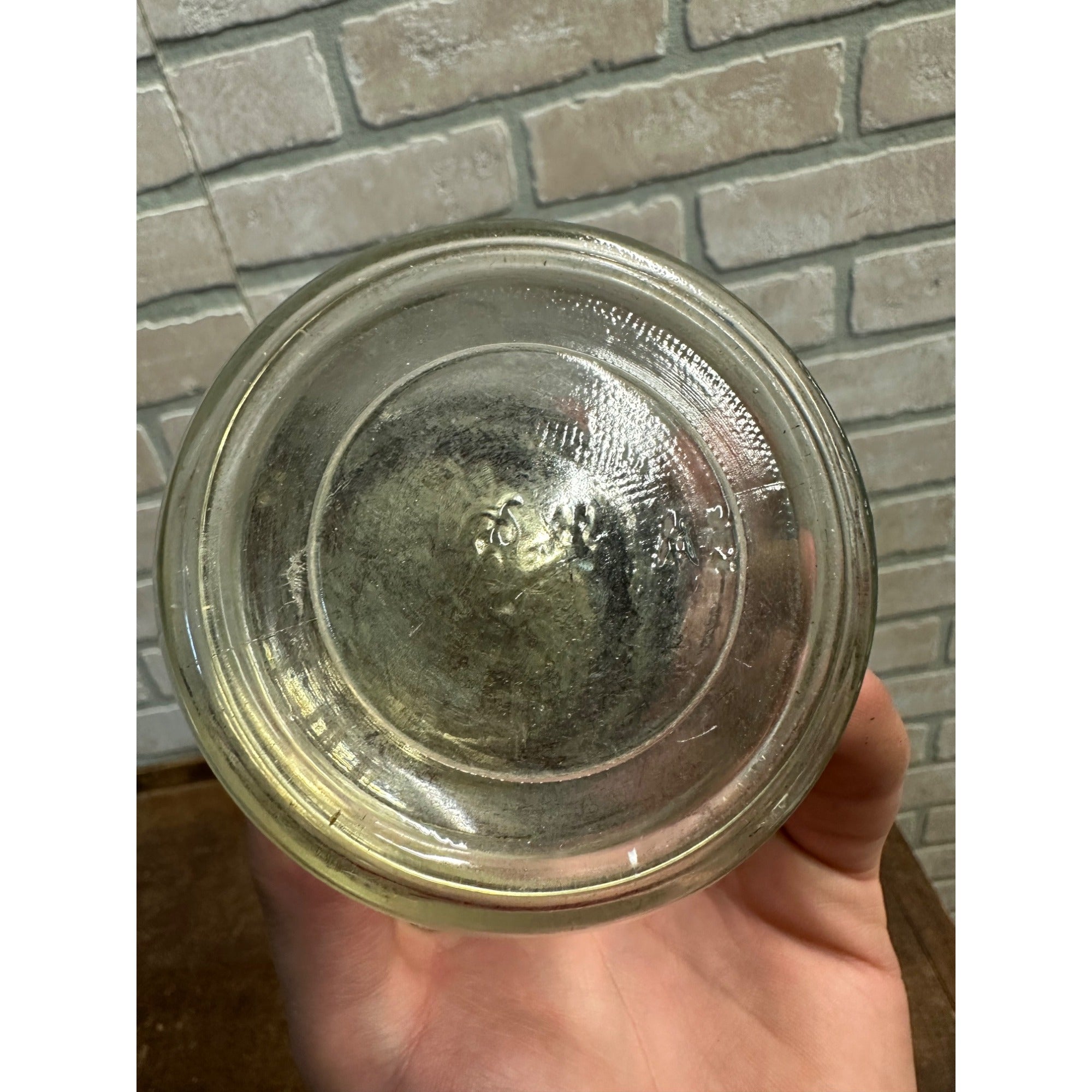 Ball Vintage Small 2/3 Cup 3-1/4" Glass Jar Skippy Chunk Peanut Butter With Lid