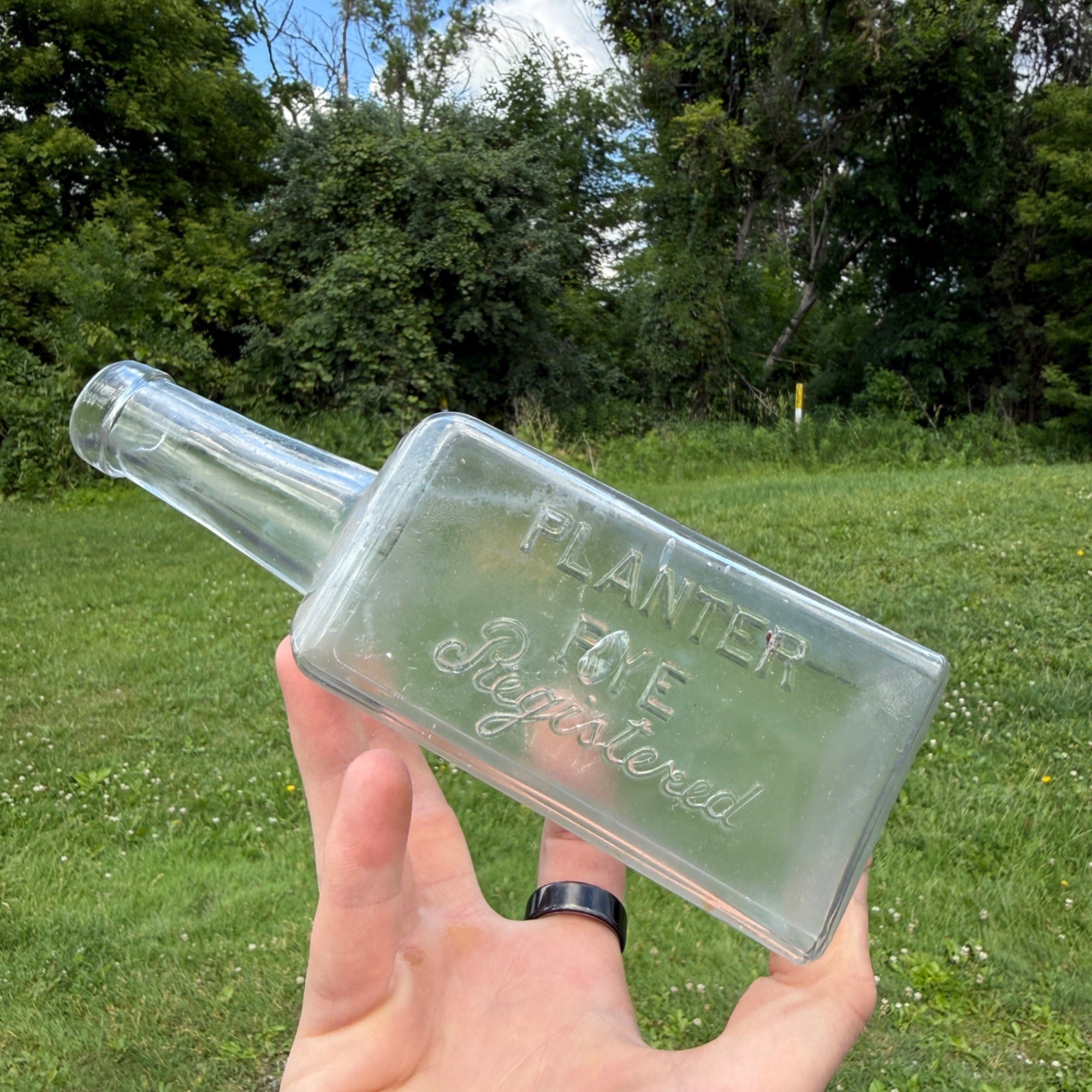 Planter Rye Whiskey bottle Ullman Cincinnati Antique 1900s Clear