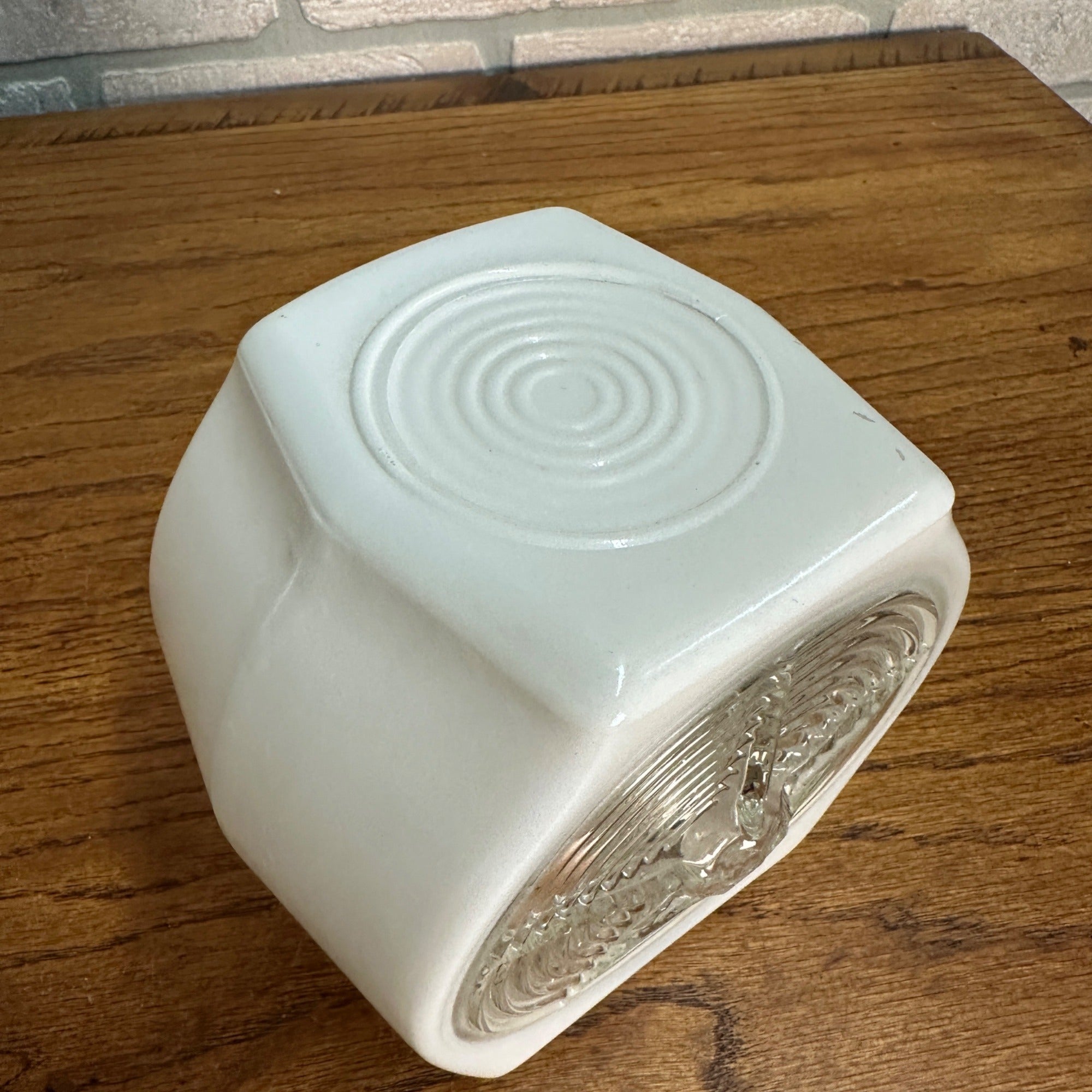 Vintage Art Deco Milk Glass STAR Lamp Wall Light Fixture Sconce Shade Globe