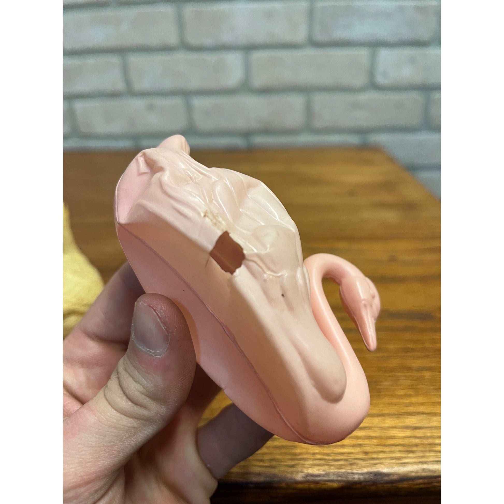 Vintage Swans Celluloid Toy Christmas Putz Decoration Ornaments Lot (3)