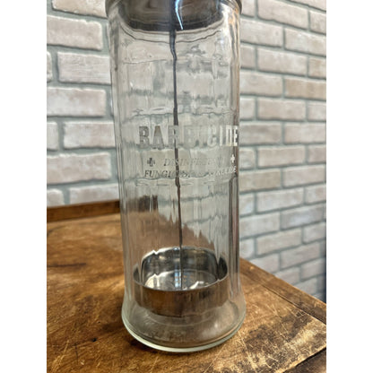 Vintage Barbicide Disinfectant Jar Barber Shop Glass 12" Lidded Container