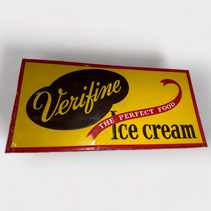 LARGE VINTAGE 5ft VERIFINE ICE CREAM METAL SIGN COUNTRY STORE