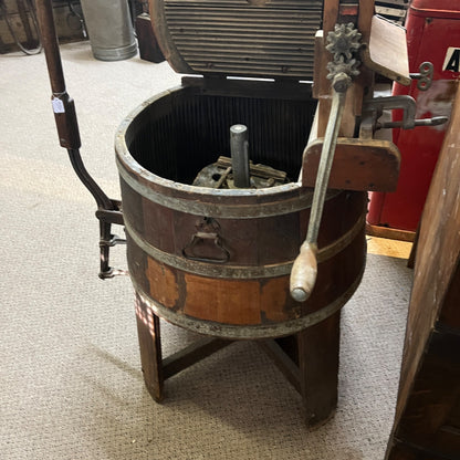 Antique Wooden Barrel Washer Washing Machine w/ Ringer