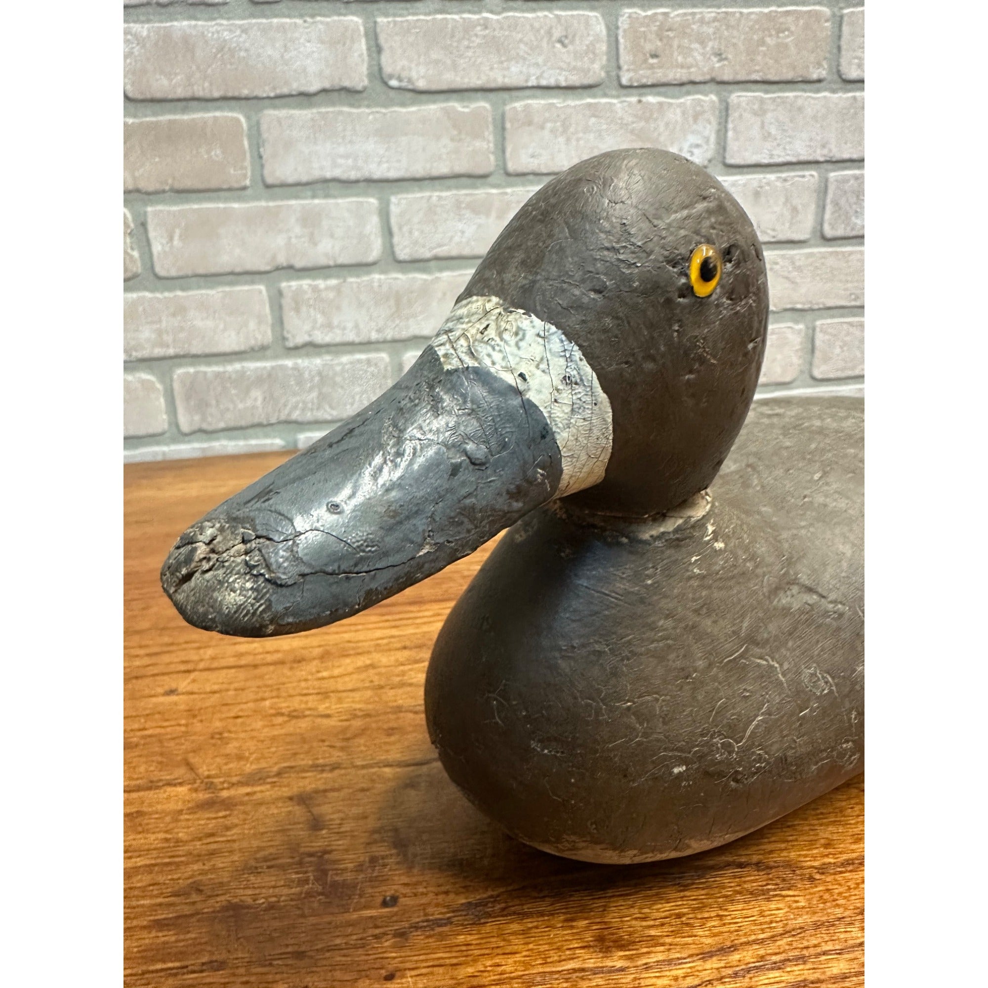 Original Mason Bluebill Hen Wood Decoy Glass Eye Third Grade Repaint