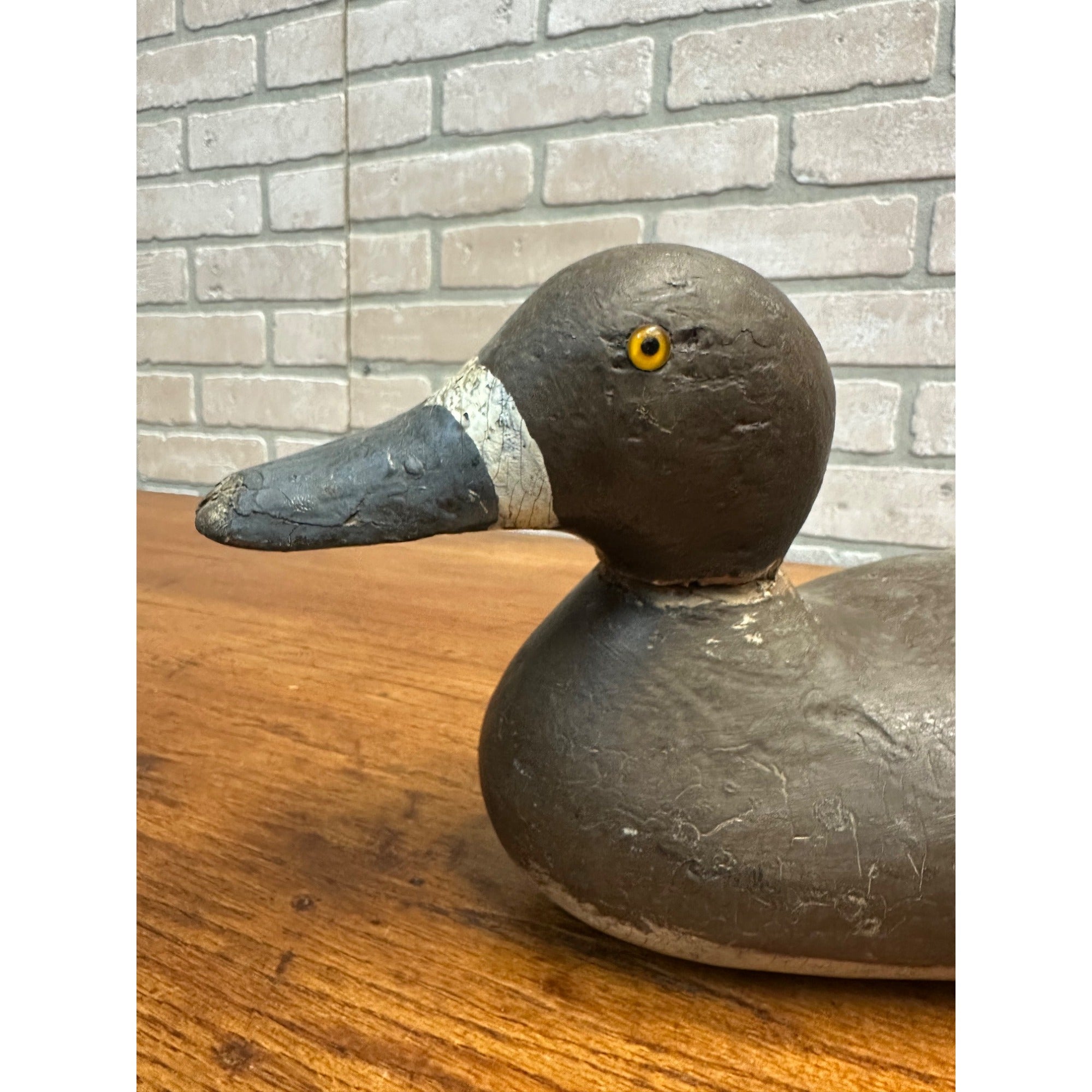 Original Mason Bluebill Hen Wood Decoy Glass Eye Third Grade Repaint