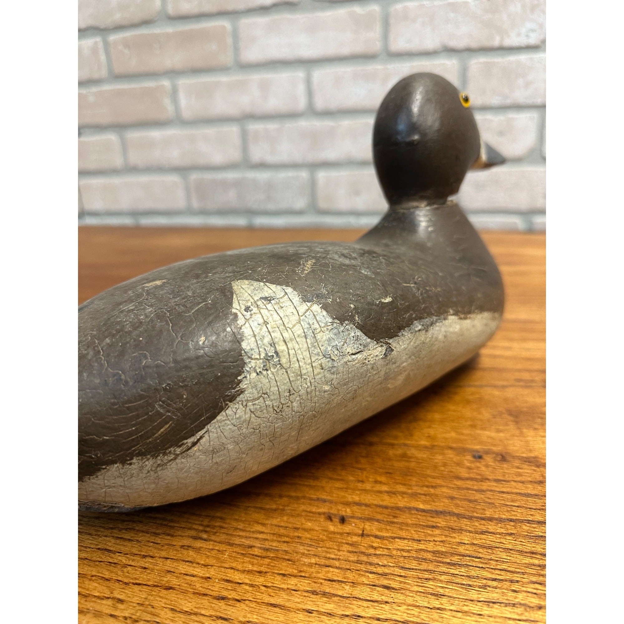 Original Mason Bluebill Hen Wood Decoy Glass Eye Third Grade Repaint