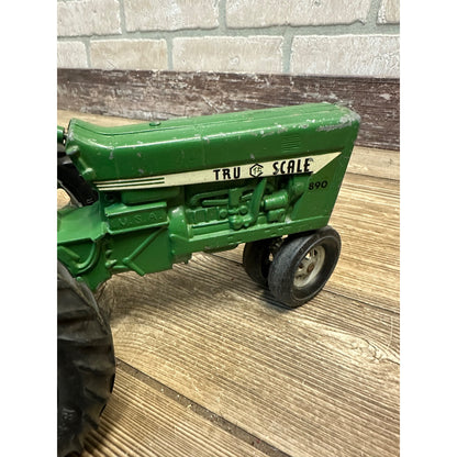 Vintage 1950s Tru-Scale #890 Green Farm Toy Tractor 1/16 Scale - Flip Seat