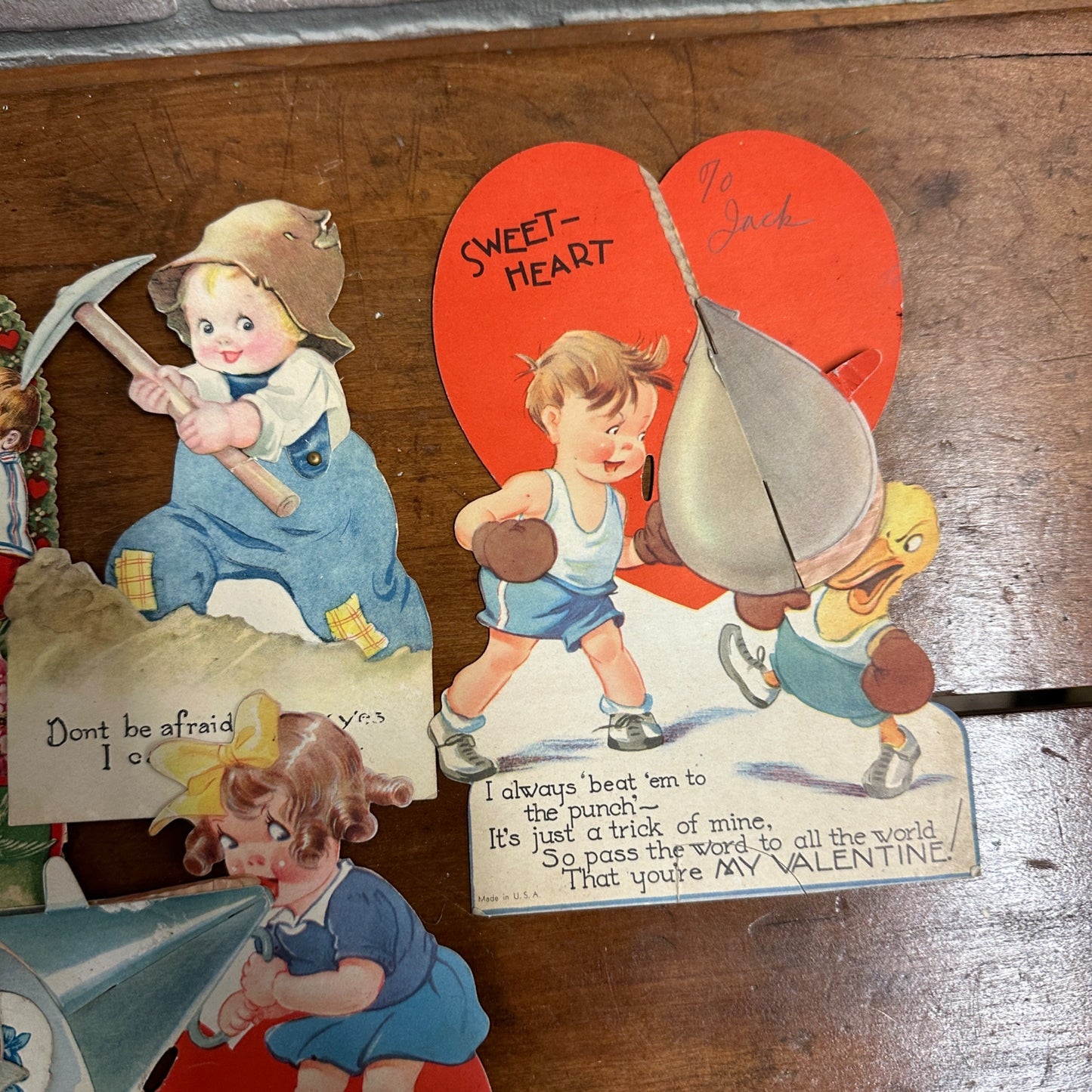 Vintage Early 1900s Valentines Day Cards Scrap Mechanical ++