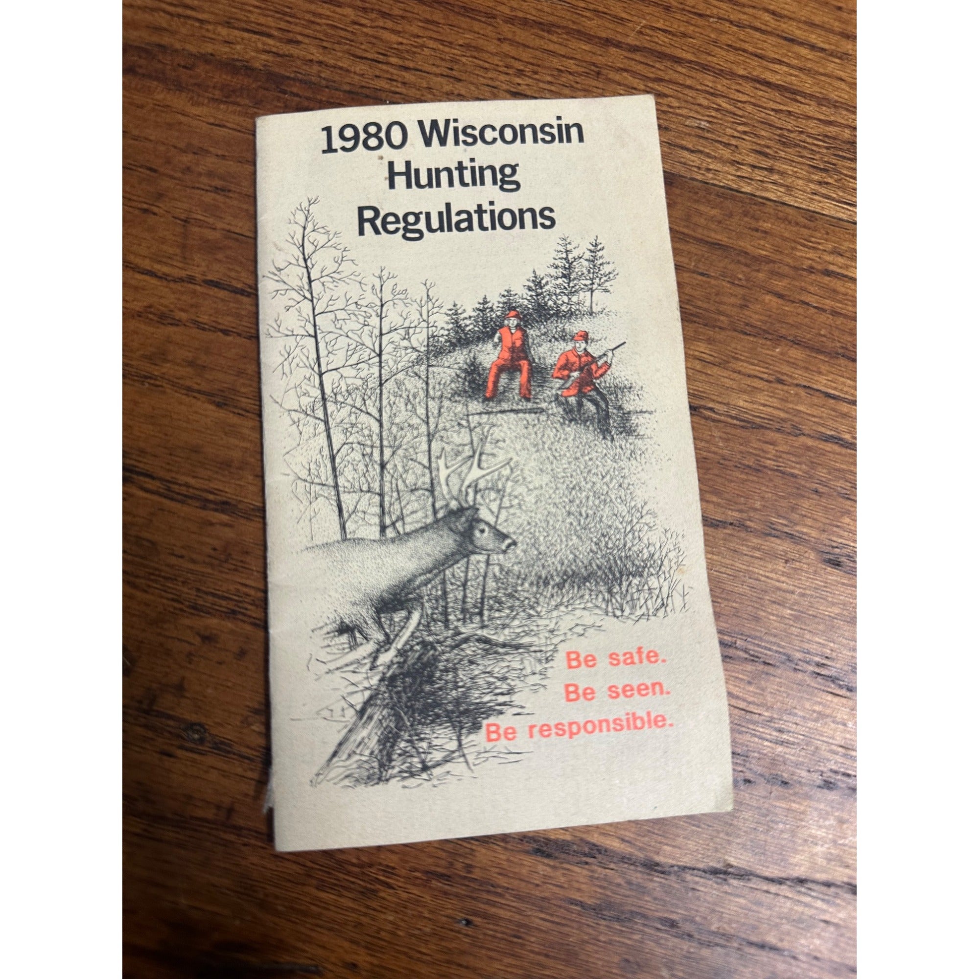 1980 Wisconsin Dept. Of Natural Resources Hunting License Regulation Booklet