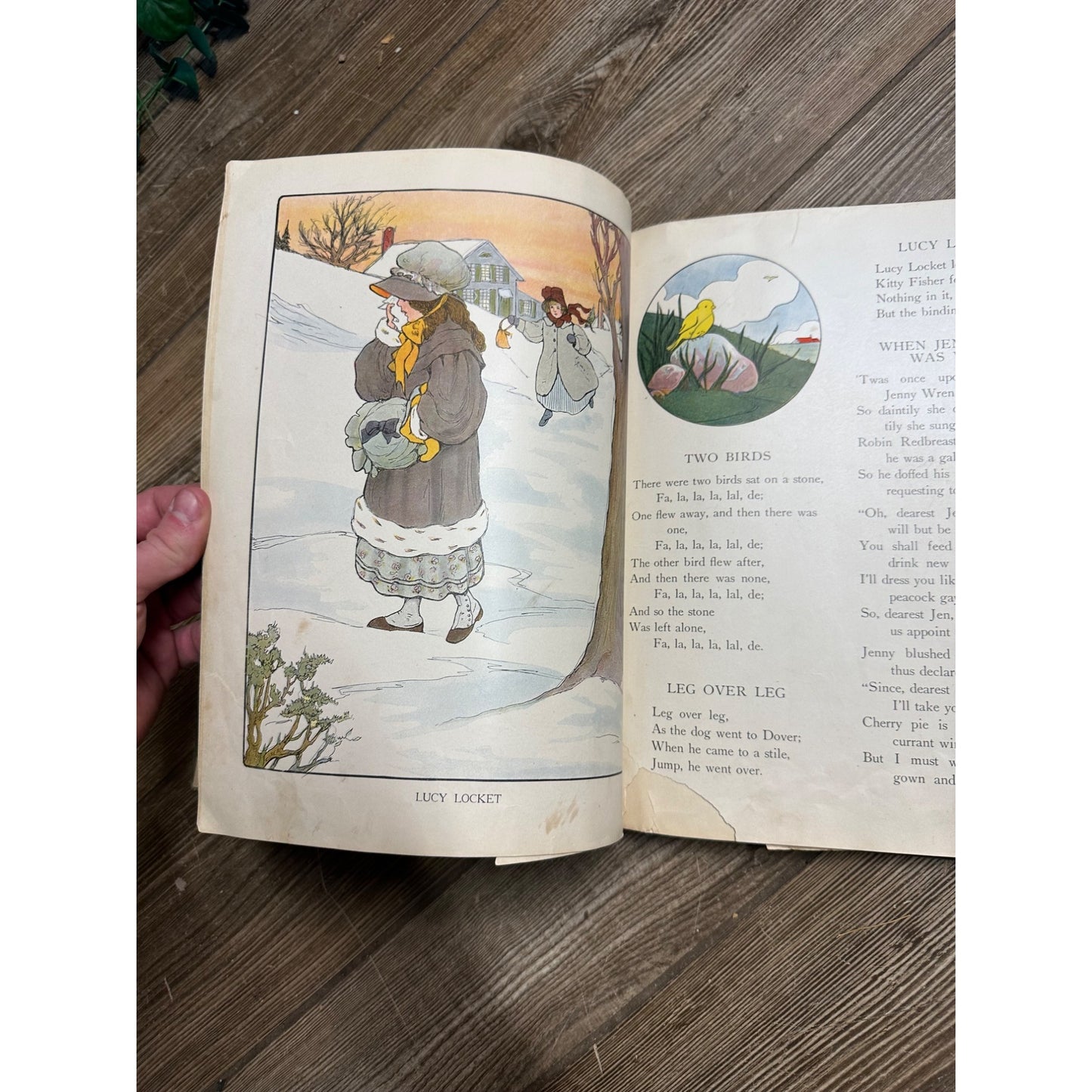 Antique 1930 "The Real Mother Goose" Children's Rhyme Book Illustrated McNally