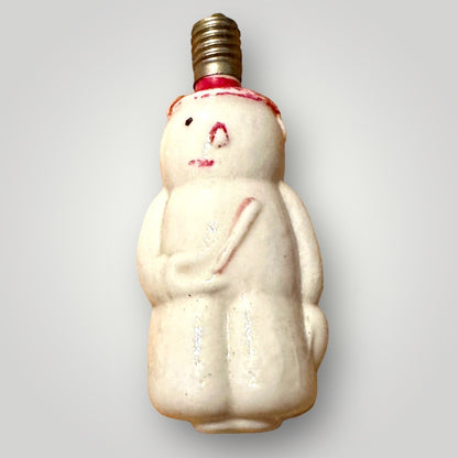 WORKS Vintage Snowman Christmas Figural Glass Light Bulb