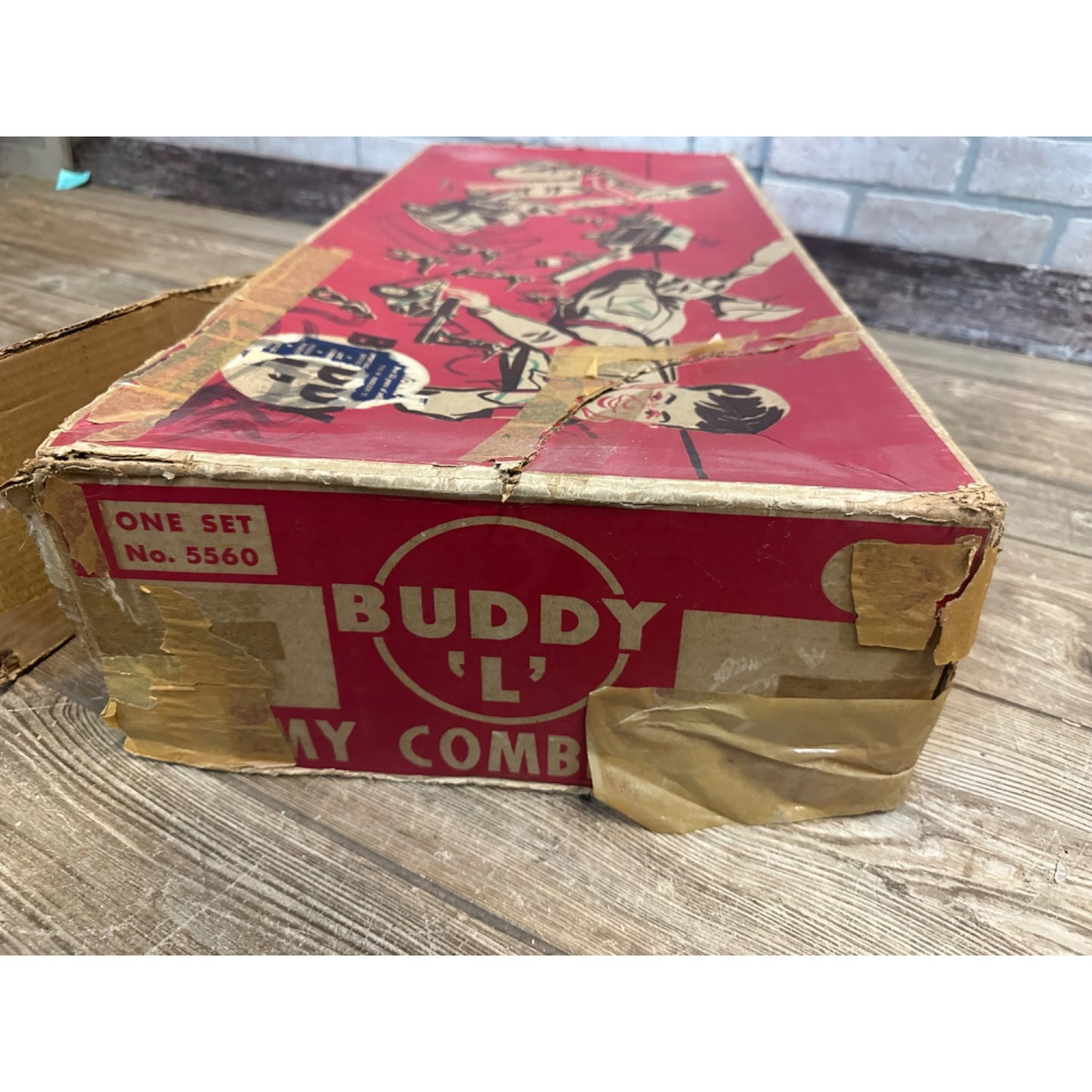 ORIGINAL VINTAGE 1950'S BUDDY L ARMY TRUCK SET 5560 CARDBOARD BOX ONLY