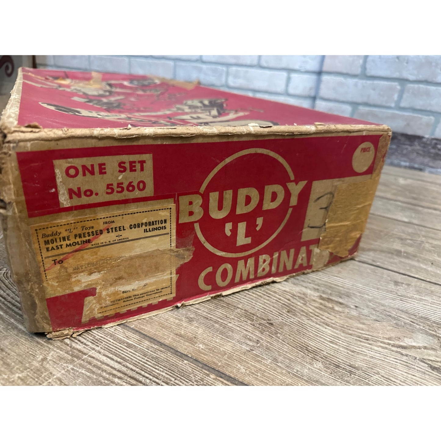 ORIGINAL VINTAGE 1950'S BUDDY L ARMY TRUCK SET 5560 CARDBOARD BOX ONLY