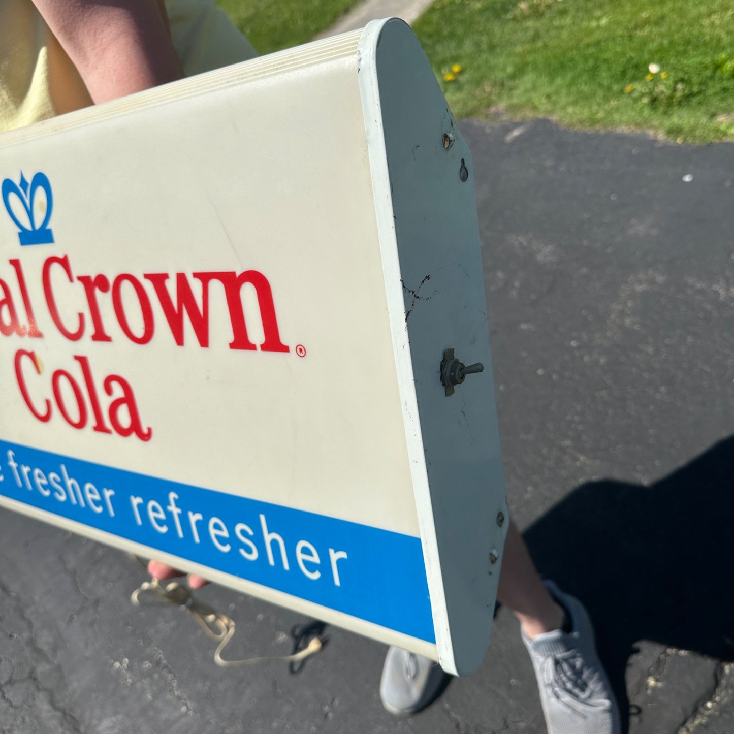 Vintage 1960s Royal Crown Cola RC Soda Lighted Advertising Clock Sign
